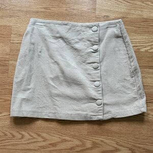 Lulu's Cream Corduroy Skirt